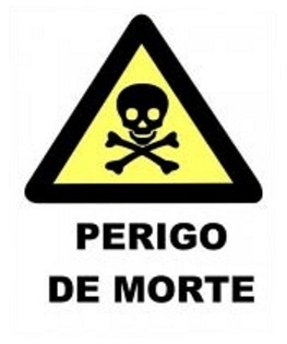 Placa PVC Fotoluminescente- "Perigo de Morte"