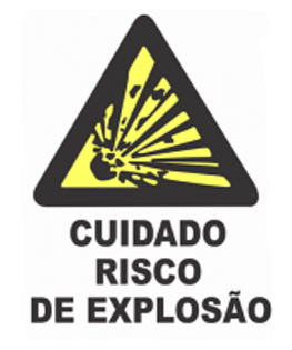 Placa PVC Fotoluminescente- "Risco Explosão"