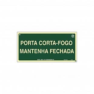 Placa Fotoluminescente A- "Porta Corta-Fogo"