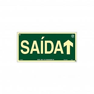 Placa Fotoluminescente S- "Saída Adiante"