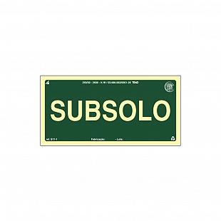 Placa Fotoluminescente A- "Subsolo"