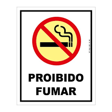 Placa Fotoluminescente Z- "Proibido Fumar"